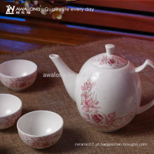 7pcs design floral multa porcelana chá chinês conjunto de mesa, afortunado China Tea Set